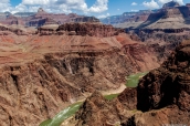 Grand Canyon, surplombant le Colorado à Plateau Point