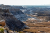 Plaine et badlands de Blue Mesa dans Petrified Forest National Park, Arizona