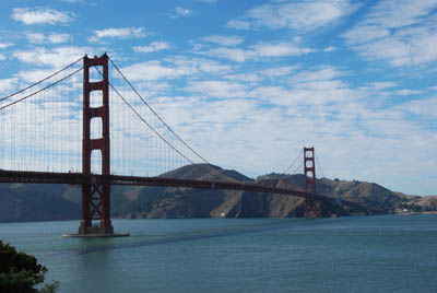 Golden Gate Bridge dans la baie de San Francisco, en Californie