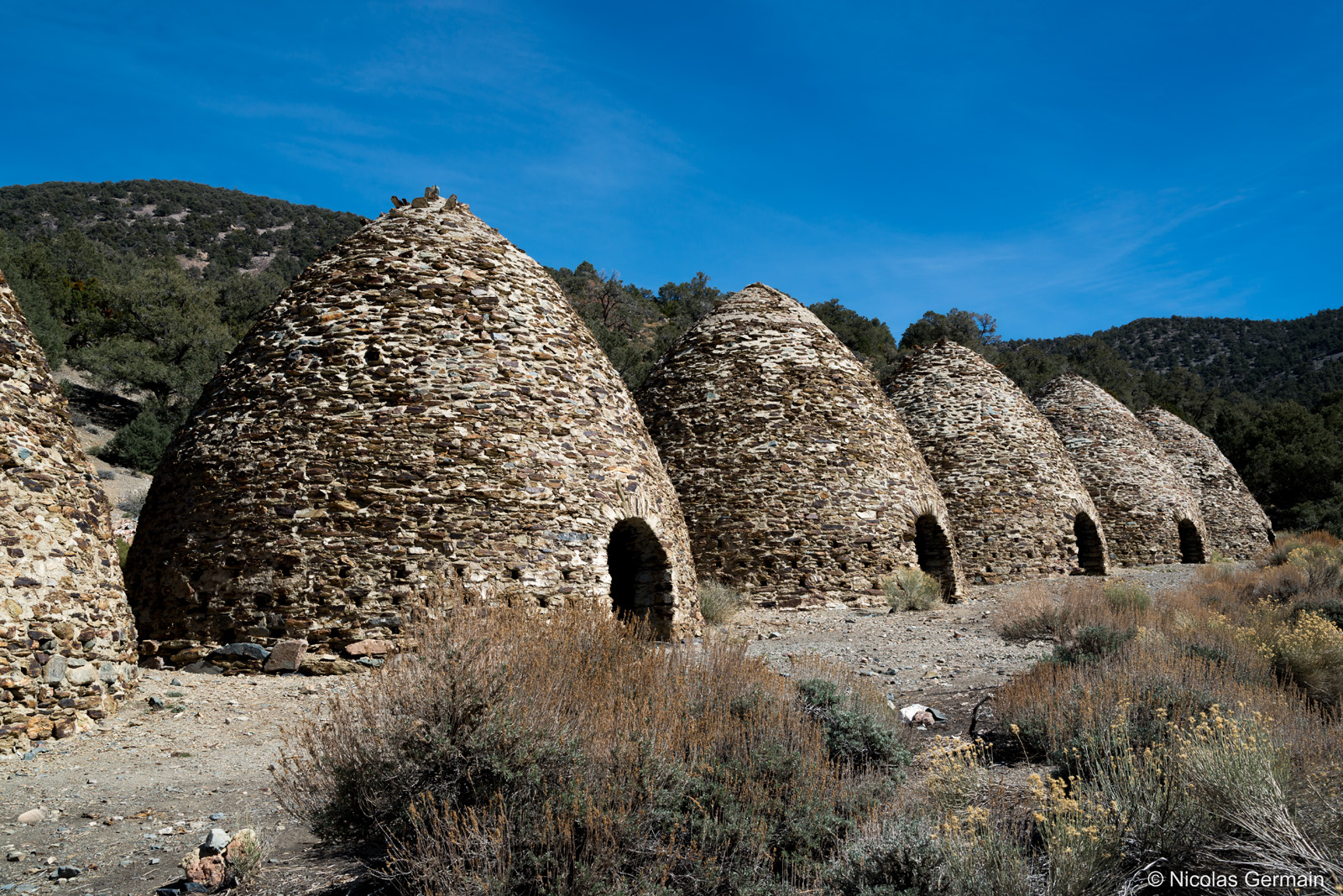 Charcoal Kilns (fours à charbon) dans l'ouest de la vallée de la mort