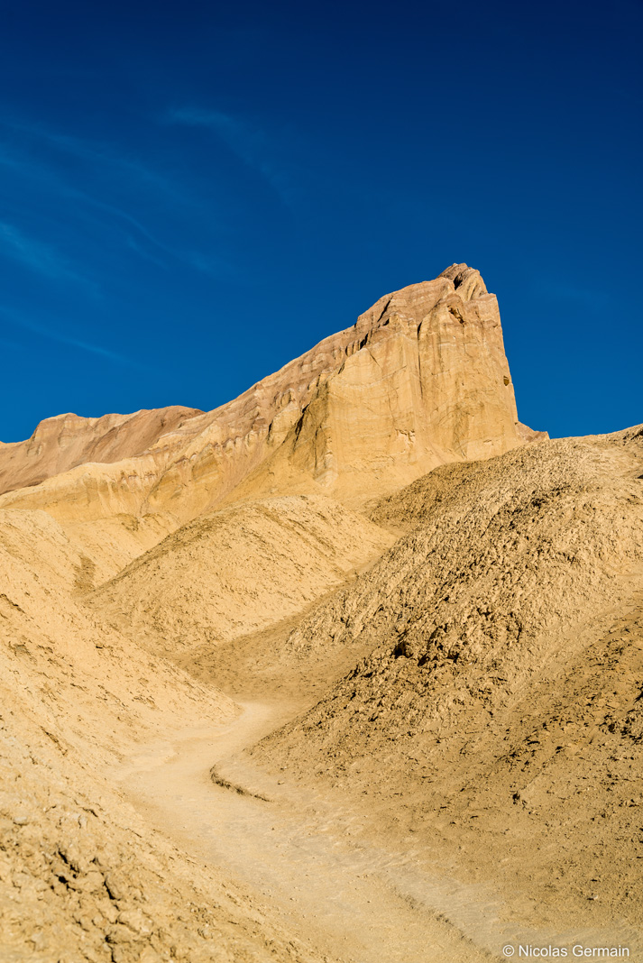 Rocher de Zabriskie Point vu de Golden Canyon Trail, Death Valley