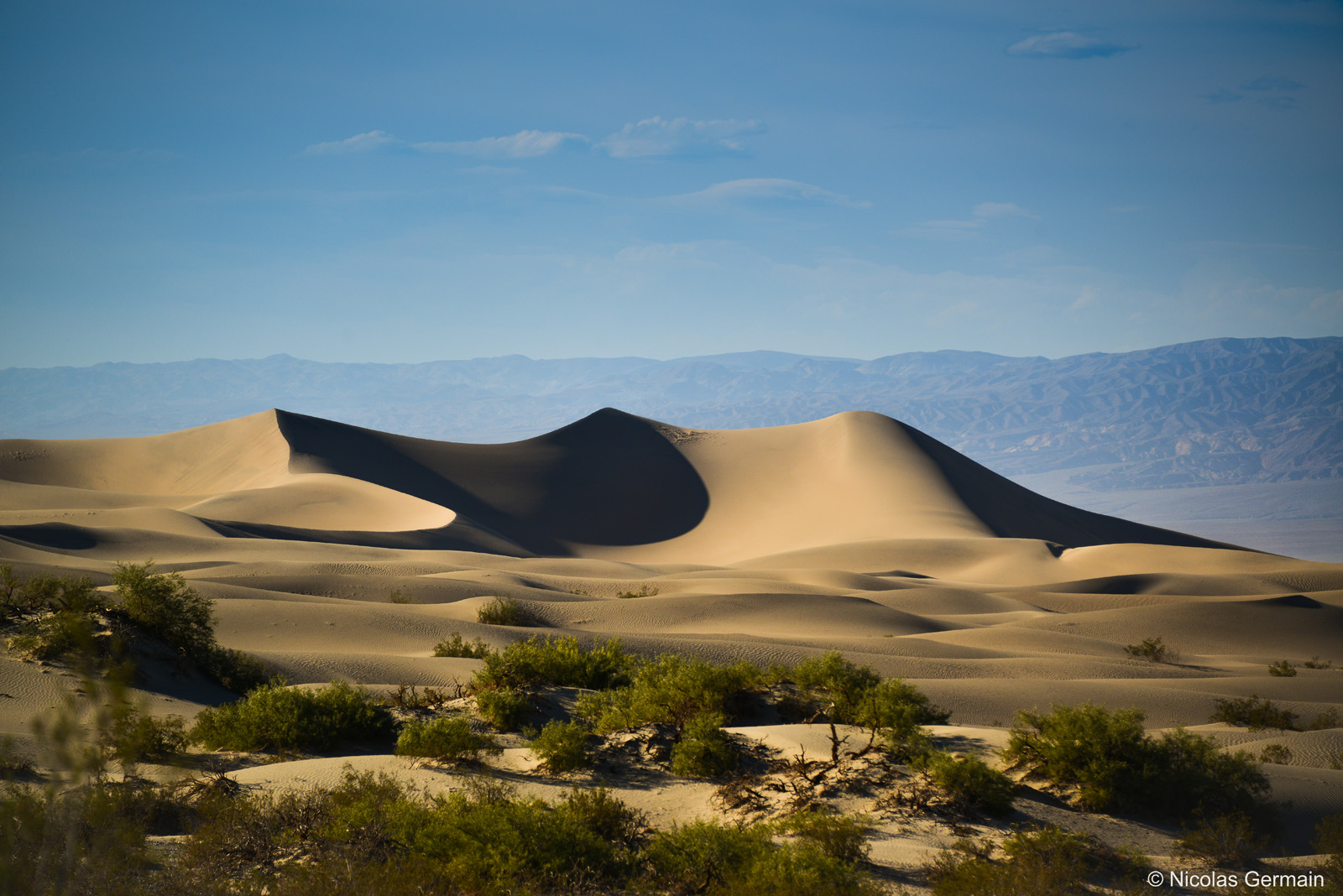 Dunes de sable de Mesquite dans Death Valley
