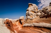 Relief très tourmenté de la roche dans White Pocket, Arizona