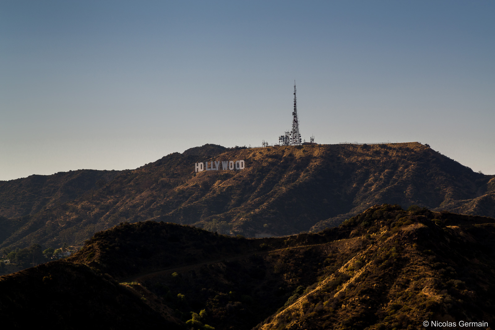 Panneau Hollywood vu de Griffith Park, Los Angeles, Californie