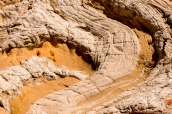 Roche sculptée en forme de S dans White Pocket, Arizona