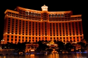 Hôtel Bellagio de Las Vegas la nuit