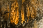 Colonnes de calcaire dans Carlsbad Caverns, Nouveau-Mexique