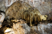 Nombreuses stalactites dans Carlsbad Caverns National Park, Nouveau-Mexique