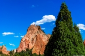 Formation rocheuse de Garden of the Gods épousant la forme d'un sapin, Colorado