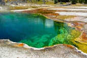 Source chaude couleur émeraude de West Thumb Basin dans Yellowstone National Park, Wyoming