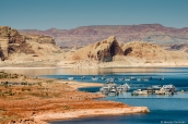 Wahweap Marina, au bord du Lac Powell, Arizona