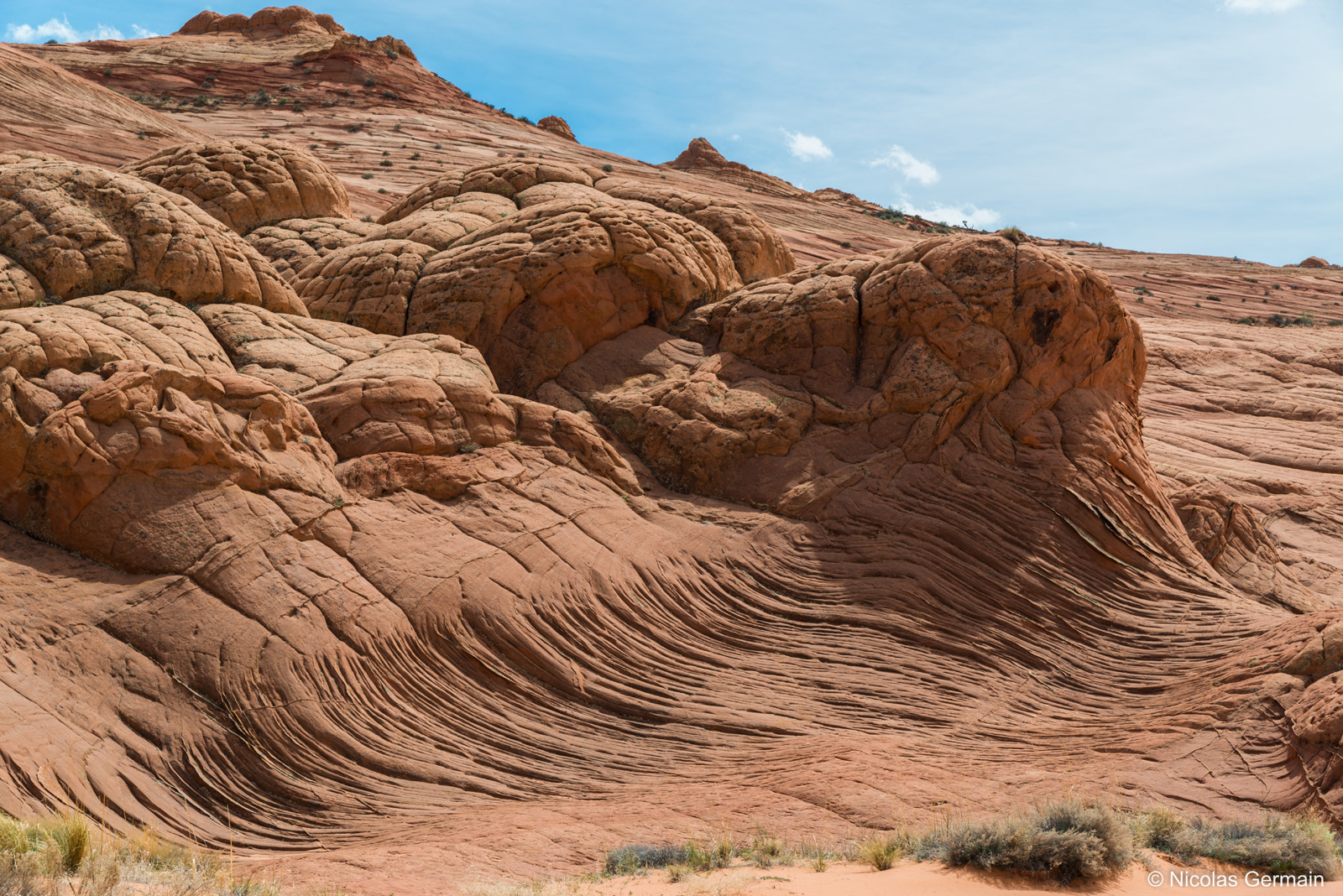 Formations rocheuses en forme de cerveaux dans Edmaier's Secret, Utah