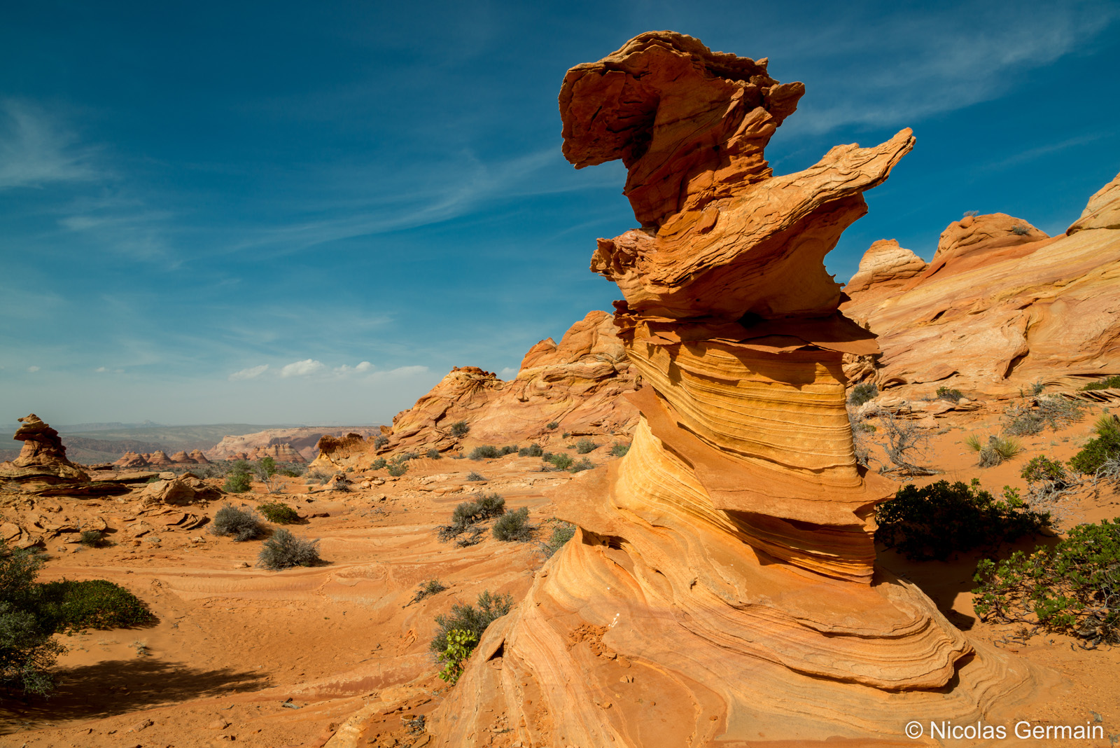 Formation rocheuse appelée "Control Tower" dans Coyote Buttes South, Arizona