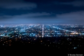 Panorama de nuit sur Los Angeles, vu de Griffith Observatory