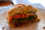 Un burger au Candelilla Cafe de Lajitas près de Big Bend National Park