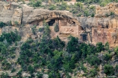 Balcony House vu du point de vue de la mesa opposée, Mesa Verde