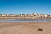 Une playa, un point d'eau temporaire au tout début du désert de White Sands