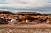 Camp d'entraînement des astronautes à Mars Desert Research Station près de Lith Canyon