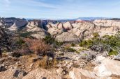 Vue globale du paysage le long de West Rim Trail, Zion National Park