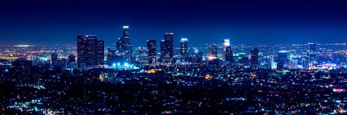 Los Angeles Downtown by night (panoramique) - Nicolas Germain, Spirit of USA